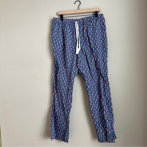 Vineyard Vines Men’s Christmas Pajama Pants M Blue Nutcracker Print Cotton